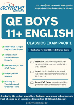 QE Boys 11+ English Practice Pack - Classic Texts (Set 1)